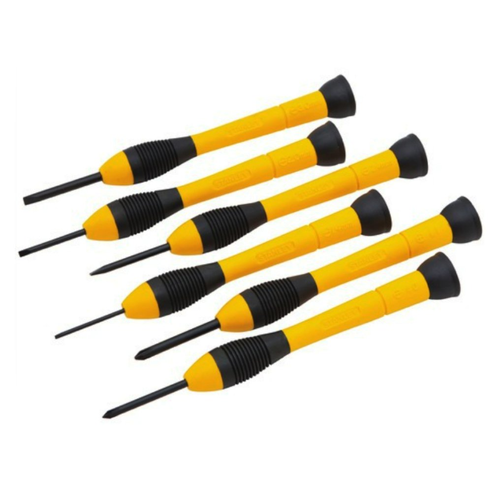 Jogo de Chave Fenda Precisão Com 6 Peças Stanley 66052 - JR Acessórios