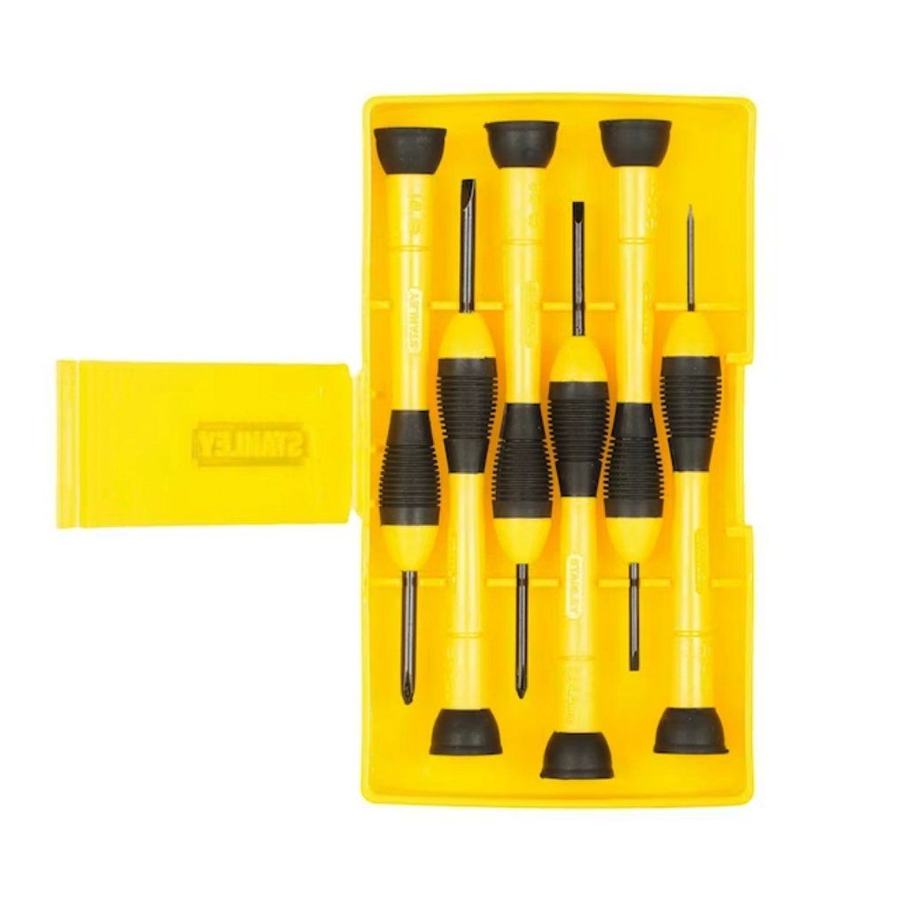 Jogo de Chave Fenda Precisão Com 6 Peças Stanley 66052 - JR Acessórios